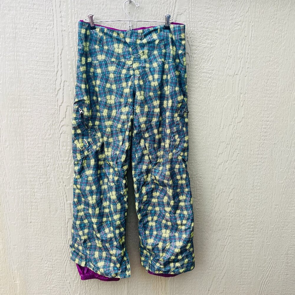 Burton AK Ski Snowboard Pants GORE‑TEX Size M Multicolor Insulated Green FADED!